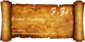 Fodor Zsuzsa névjegykártya